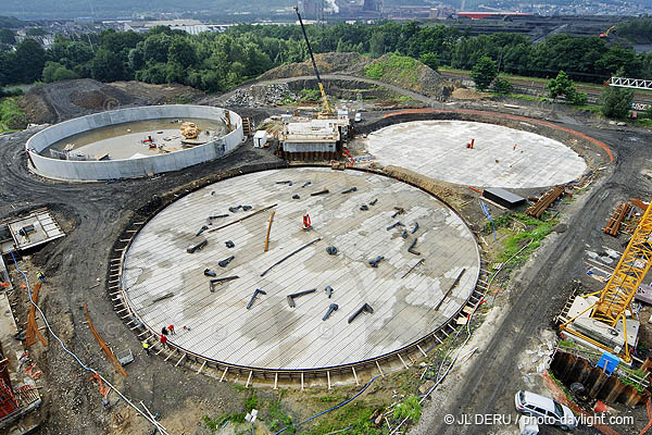 Station d'puration de Sclessin en construction